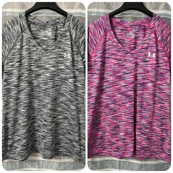 Under Armour Women’s Performance V-Neck Shirts (2) - Picture 1 of 14